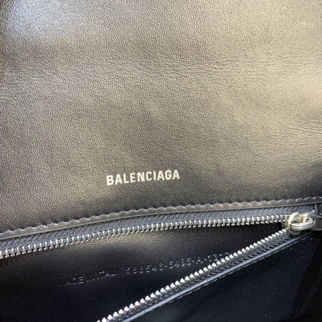 Balenciaga Hourglass Small Handbag Glitter Material Shoulder Bag Gray